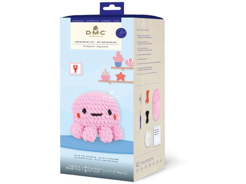 [2111662] DMC Häkelset XL Amigurumi Ollie der Oktopus 13 cm
