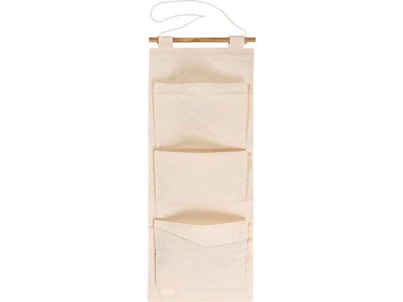 Creativ Company Organizer Taschen zum Aufhängen 75 x 30 cm, Hellnatur