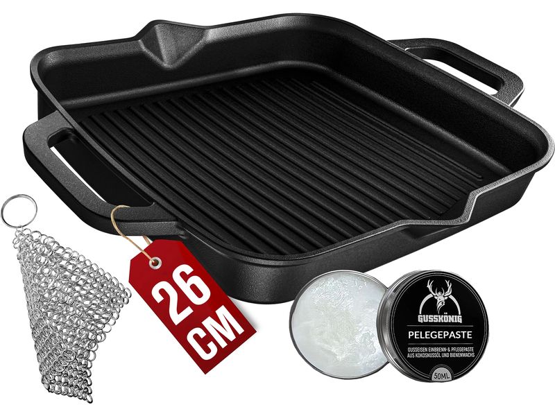 [2078172] Gusskoenig Eingebrannte Grillpfanne 26 cm