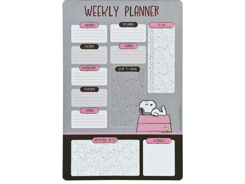 Undercover Wochen-Notizkalender Peanuts 52 Blatt, 19 x 28 cm