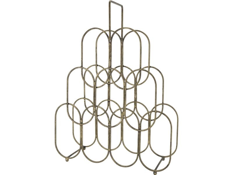 Chic Antique Weinflaschenhalter für 9 Flaschen Messing