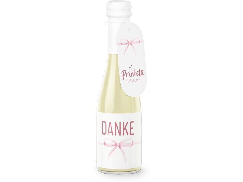 [2094628] Trendcompany Geschenkidee Schaumwein Danke 0.2 L