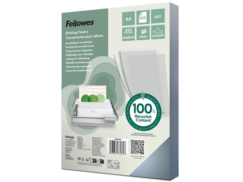 [2027913] Fellowes Deckblatt 250 g/m², 100 Stück, Transparent