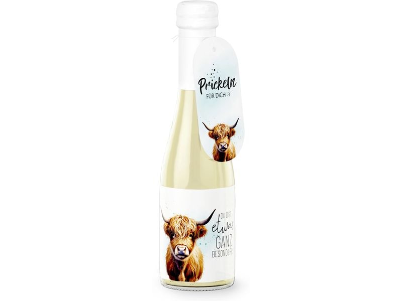 [2094619] Trendcompany Geschenkidee Schaumwein Besonderes Hochlandrind 0.2 L