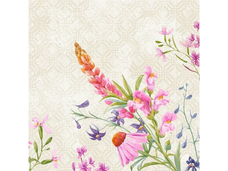 Duni Papierservietten Floret 40 cm x 40 cm, 50 Stück