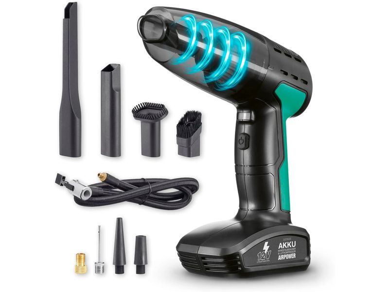 [2088145] EASYmaxx Akku-Handsauger mit Kompressor 11.1 V, Schwarz