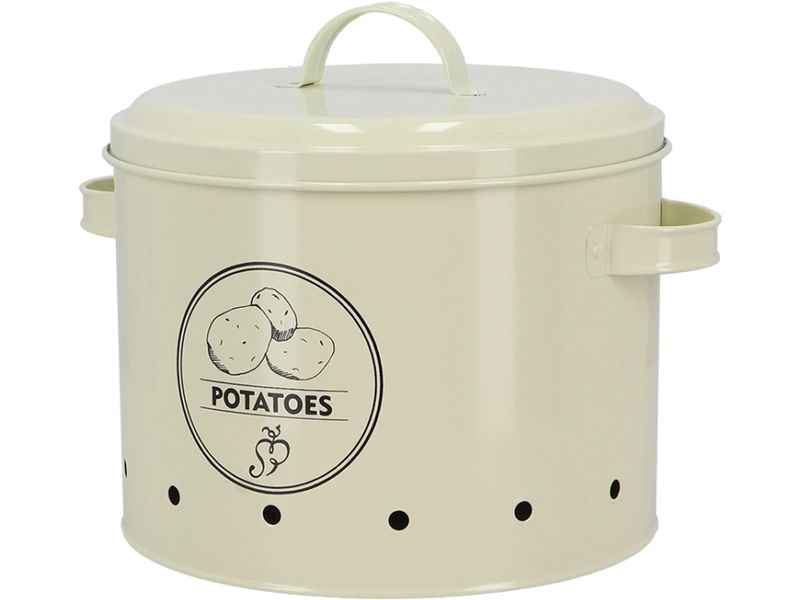 Esschert Design Vorratsdose Kartoffeln Creme rund