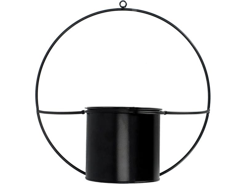 [2106616] Esschert Design Wand- Pflanzer Wandpflanztopf Eisen rund Schwarz