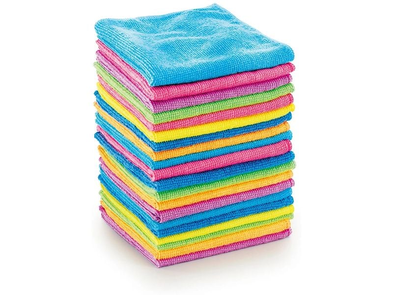 CLEANmaxx Mikrofaser-Reinigungstuch 20 Stück, Mehrfarbig