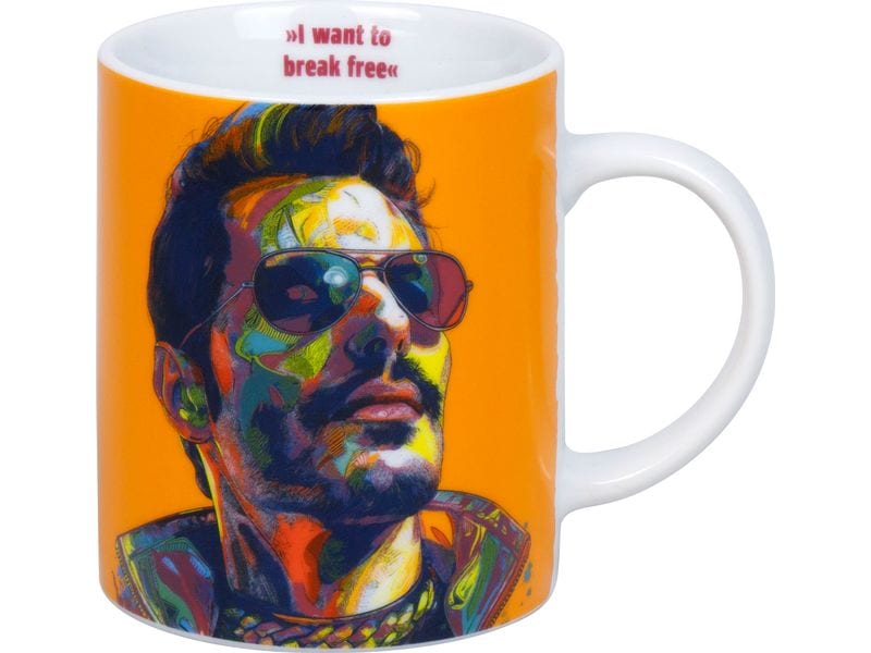 [2130208] Könitz Universaltasse Freddy Mercury 300 ml, 1 Stück, Mehrfarbig
