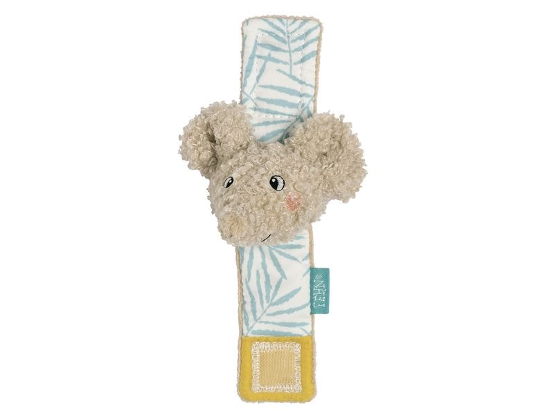 [2089454] fehn Rasselarmband Elefant, Plüsch / Velours, Grau, 15 cm