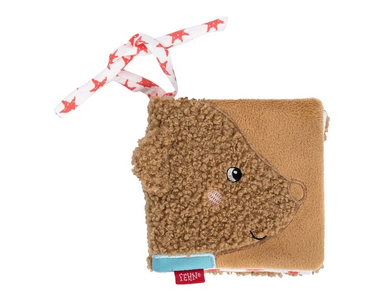 fehn Stoffbuch Bär, Plüsch / Velours, Braun