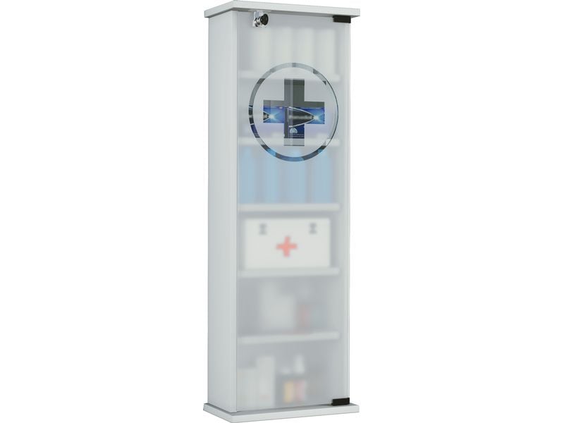 VCM Erste Hilfe Schrank Gusal XXL Weiss