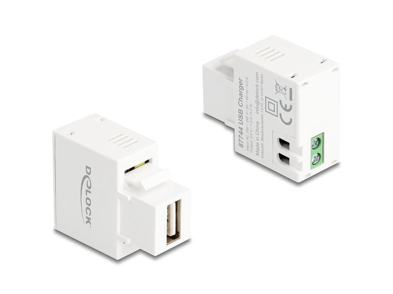 Delock Keystone-Modul 2 Pin Terminalblock zu USB Typ-A