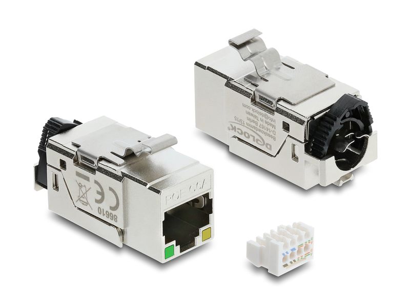 [2130826] Delock Keystone-Modul LSA Leiste zu RJ45 Buchse STP mit PoE LED
