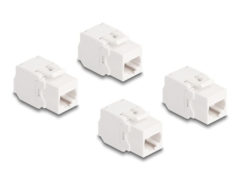 [2130827] Delock Keystone-Modul LSA Leiste zu RJ45 Buchse Cat.6A UTP 4 Stück