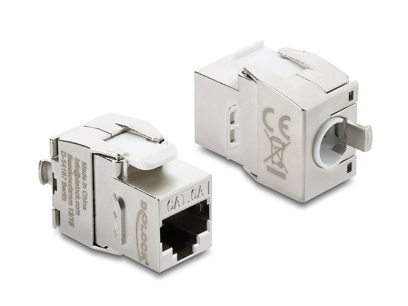 [2130842] Delock Keystone-Modul RJ45 Buchse zu LSA Cat.6 geschirmt Metall