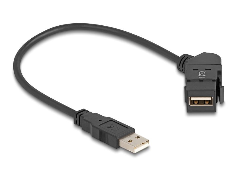 [2130850] Delock Keystone-Modul USB 2.0 Typ-A Stecker zu Typ-A Buchse 45°
