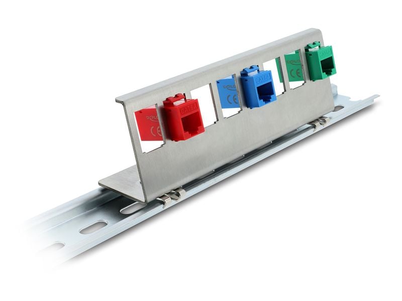 Delock Hutschienenhalter Keystone Metall 8 Port