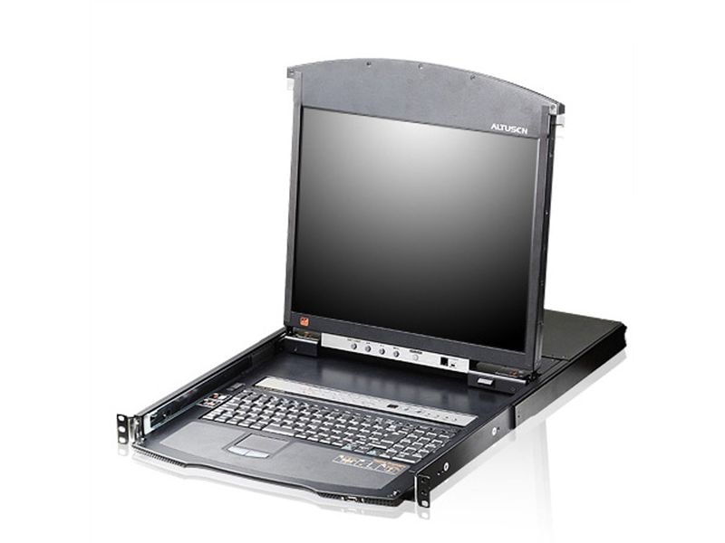 [2143236] Aten KVM-Konsole KL1516AiM 16-Port Cat 5 Dual Rail LCD CH