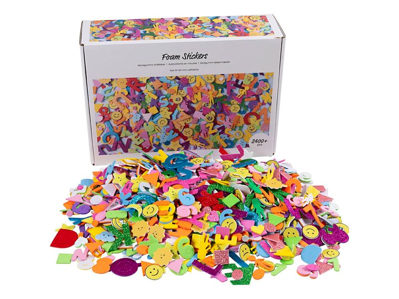 [1994765] Creativ Company Moosgummi-Set verschiedene Motive Mehrfarbig, 2640 Stück