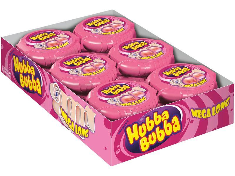 Hubba Bubba Kaugummi Rolle Mega Lang Fancy Fruit 12 x 56 g