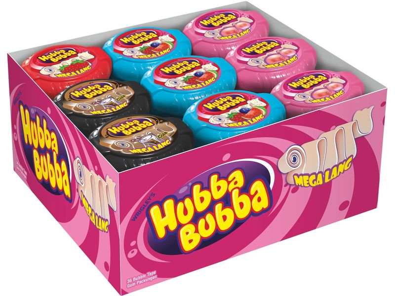 [2048081] Hubba Bubba Kaugummi Rolle Box assortiert 36 x 56 g