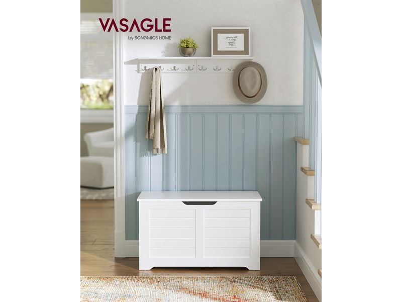VASAGLE Sitztruhe 80 x 46 cm, Weiss