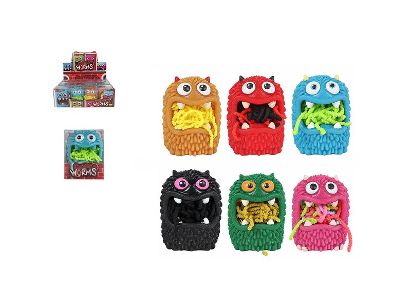 Sombo Creepy Worms Monster 8 cm, assortiert