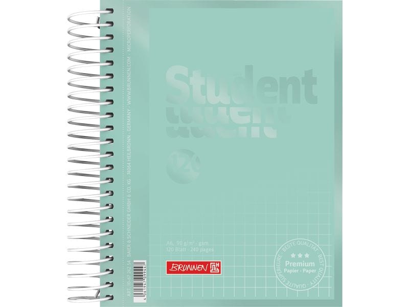 Brunnen Notizheft Premium Colour Code A6, kariert, 120 Blatt, Mint