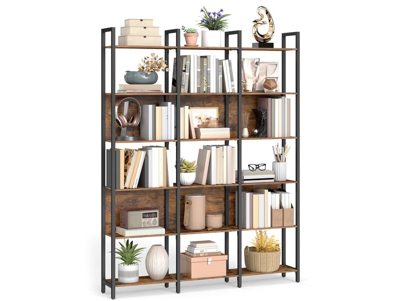 [2109791] VASAGLE Bücherregal Schwarz, 128 x 24 x 187.1 cm