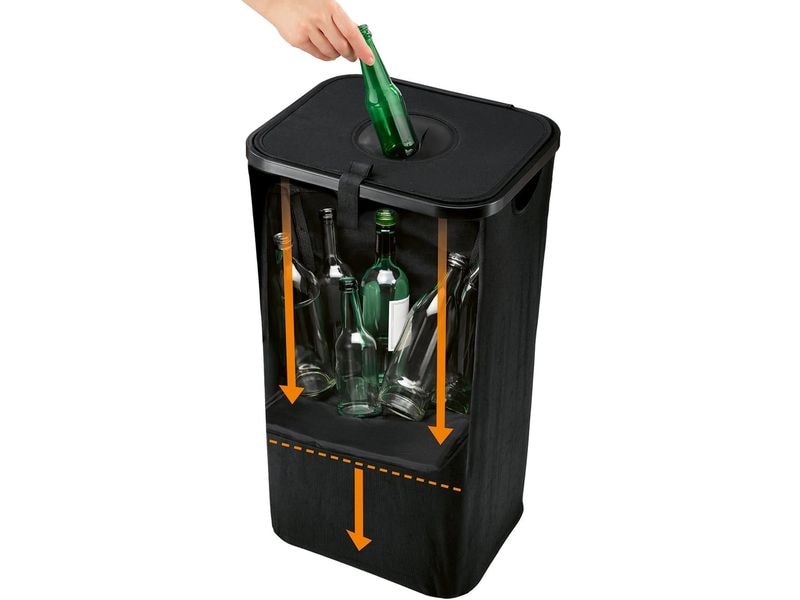[2088148] EASYmaxx Pfandflaschen-Sammelbehälter 100 l, Schwarz