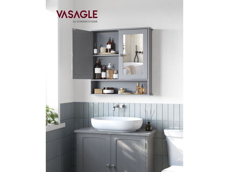VASAGLE Spiegelschrank MDF, 13 x 56.5 x 58.5 cm