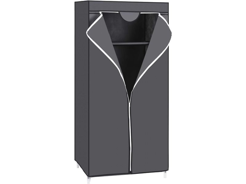 Songmics Stoffkleiderschrank mit Reissverschluss Grey