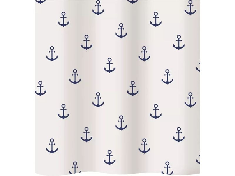 [2054994] diaqua® Duschvorhang Anchor 180 x 180 cm, Blau/Weiss