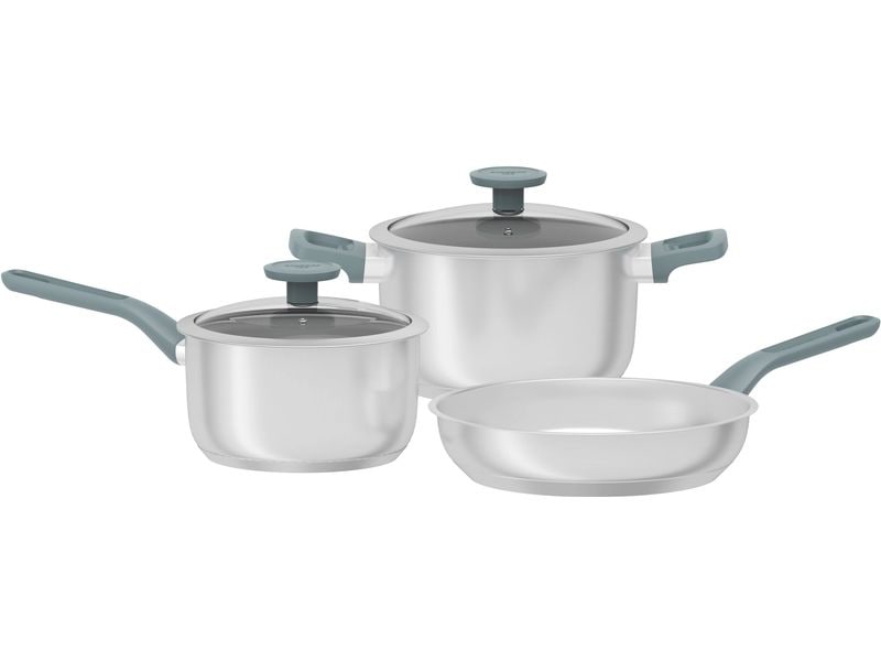 BergHOFF Kochtopf-Set Leo Bolt Ocean 5-tlg. 18 cm/20 cm/24 cm