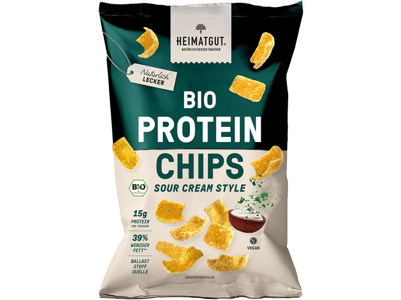 [2139329] Heimatgut Protein Chips Sour Cream Style 63 g