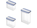 Rotho Set Premium Dosen 12 tlg. Domino 13 l, Transparent
