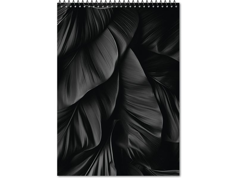 Lumart Spiralblock A5 Schwarz 80 Blatt blanco inkl. Gelroller