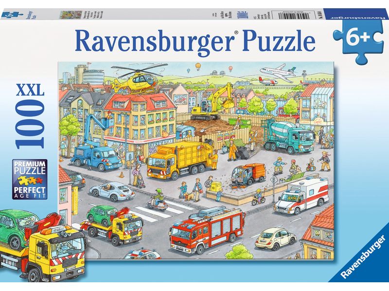 Ravensburger Puzzle Fahrzeuge in der Stadt 100 Teile XXL