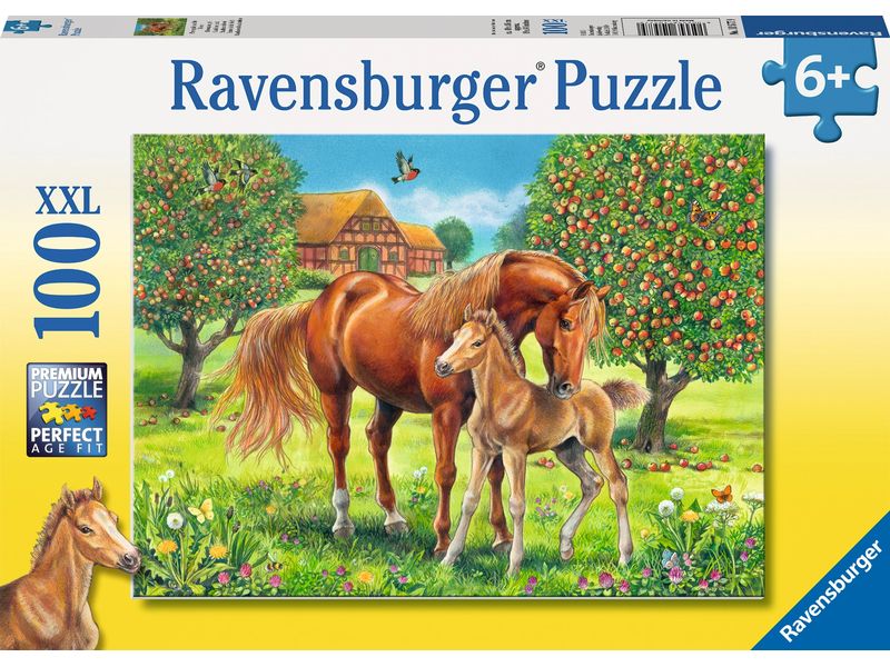 Ravensburger Puzzle Pferdeglück auf der Wiese 100 XXL Teile