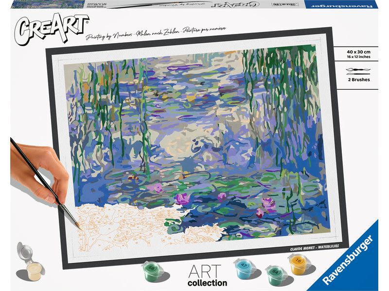 Ravensburger Malen nach Zahlen CreArt Seerosen Claude Monet, 30 x 40 cm