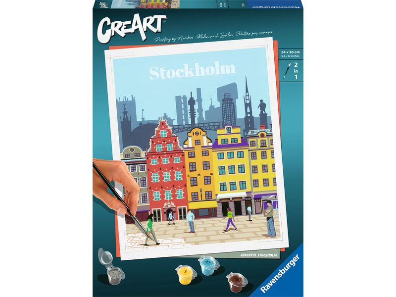 Ravensburger Malen nach Zahlen Buntes Stockholm ab 12 Jahren