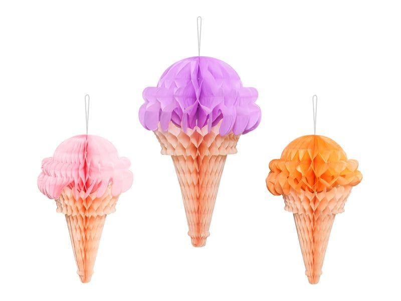 Partydeco Seidenpapier Eiscreme 3 Stück