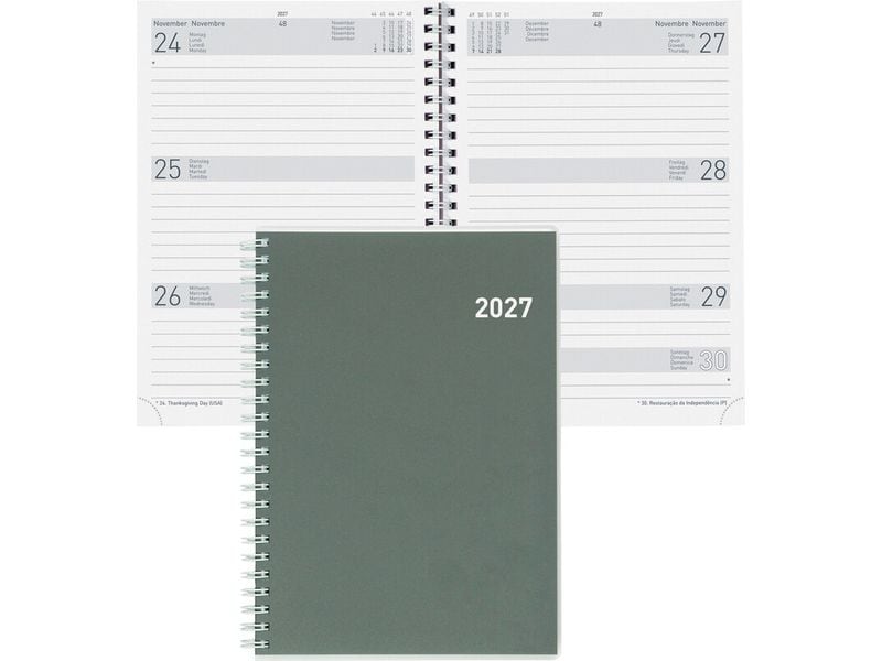Biella Geschäftsagenda Dispo Term Wire-O Kein, 2027, Grau