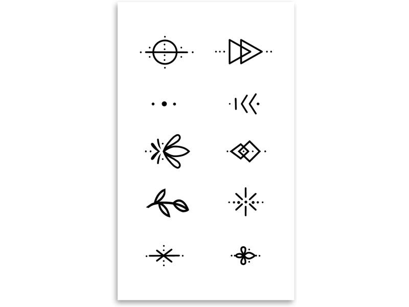 minink Tattoobogen Geometric und Nature 10 Stück