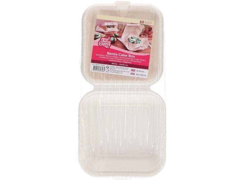 Funcakes Kuchen-Box Bento, 15 x 15 cm, 10 Stück