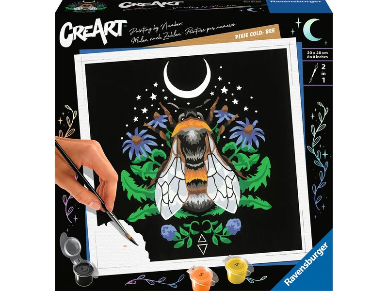 Ravensburger Malen nach Zahlen Pixie Cold Bee quadratisch 20 x 20 cm