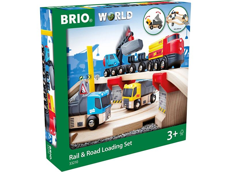 [2136316] BRIO Strassen & Schienen Steinverlade Set