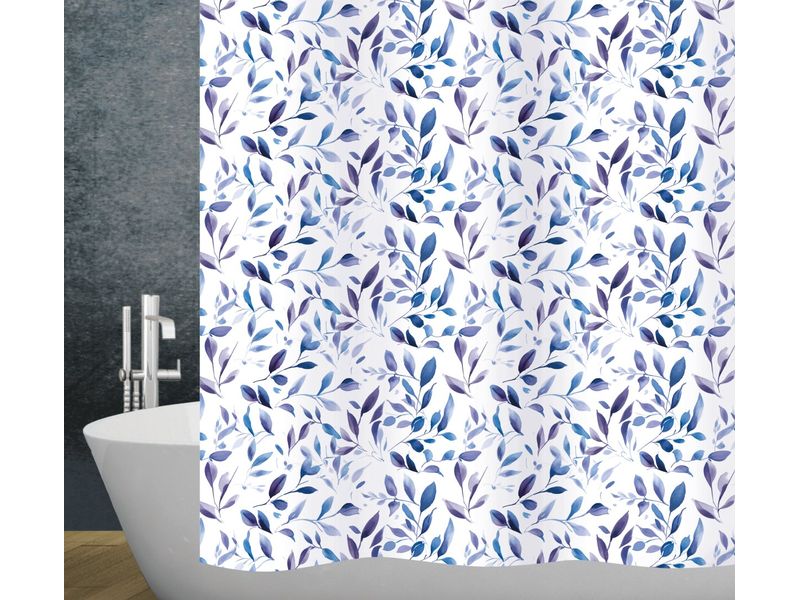 diaqua® Duschvorhang Lea 180 x 180 cm, Blau/Weiss